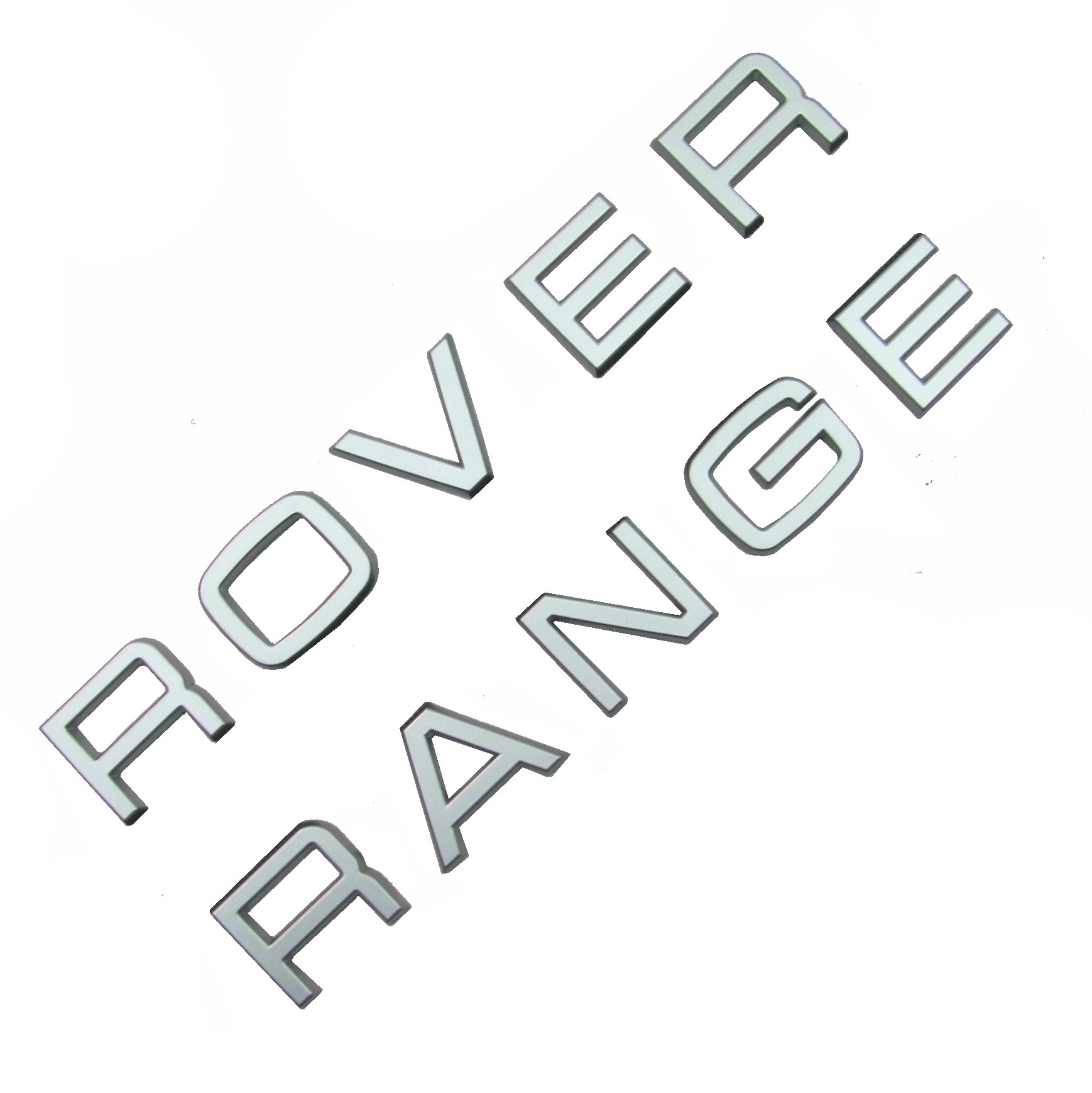 Silver Lettering Range Rover Classic tailgate font decal badges